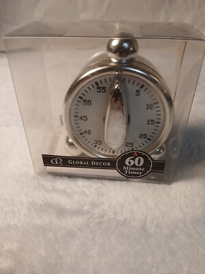 Global Decor Alarm Clock 60 Minute Kitchen Timer 