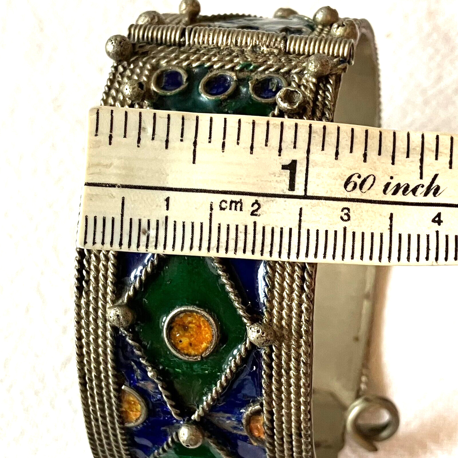 Moroccan Berber silver hinged bangle handmade met… - image 9