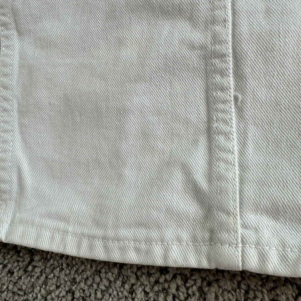 VINTAGE 80s Guess George Marciano Denim Skirt Womens 28 White Pencil USA Made - Image 4 of 4