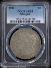 1921-P $1 Morgan Silver Dollar PCGS AU 55