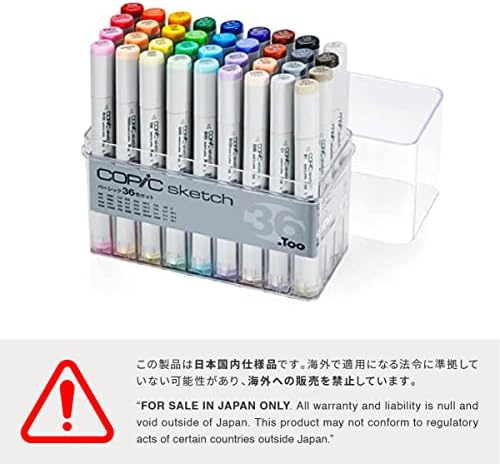 Copic Sketch 36 Basic Colors Set – Illustration Markers by