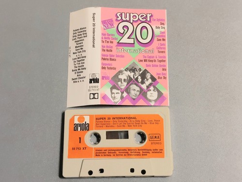 SUPER 20 INTERNATIONAL " Ariola - Sampler von 1975 !!! ", MC tape Kassette