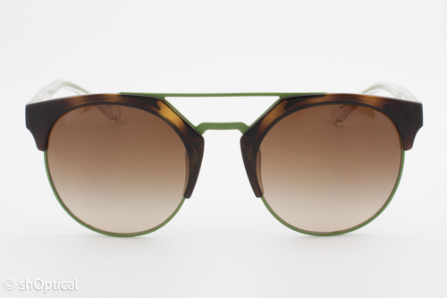 Emporio Armani EA4092F 5026/13 Womens Round Graduated Sunglasses Green 53mm - Picture 2 of 8