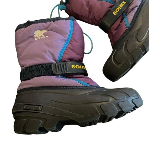 Botas de invierno Sorel Kids moradas de dos tonos talla 4 - Imagen 2 de 7