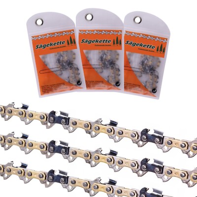 3 saw chains 40 cm 57 TG 3/8 LP 1.3 mm full chisel suitable Dolmar, Echo, Einhell