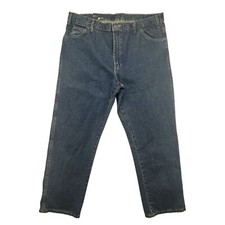 Dickies Jeans Mens 38x30 Relaxed Fit 5-Pocket Work Straight Leg Blue Denim NEW