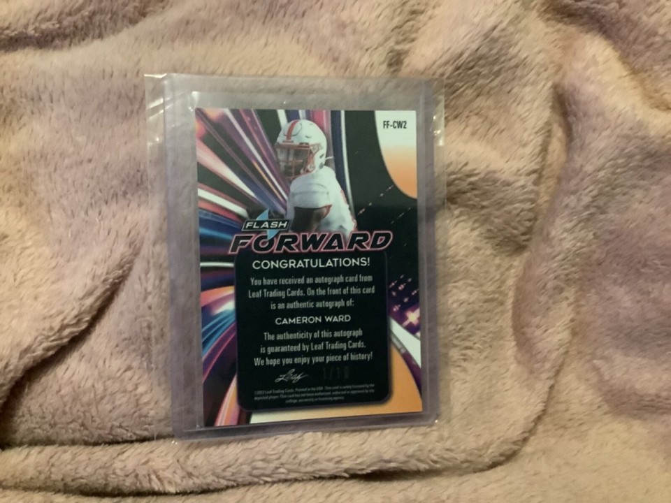 Cam Ward 2022 Leaf Flash Forward Auto 1/10 CARD Miami