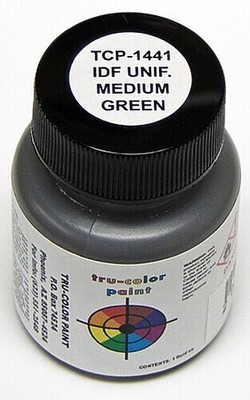 Tru-Color IDF Uniform Medium Green 1oz - Hobby and Model Enamel Paint - #1441