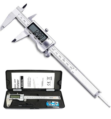Digital Caliper Measuring Tool, Stainless Steel Vernier Caliper Digital Micromet