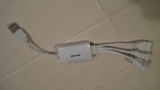USB 2.0, 4 Ports Hub - White