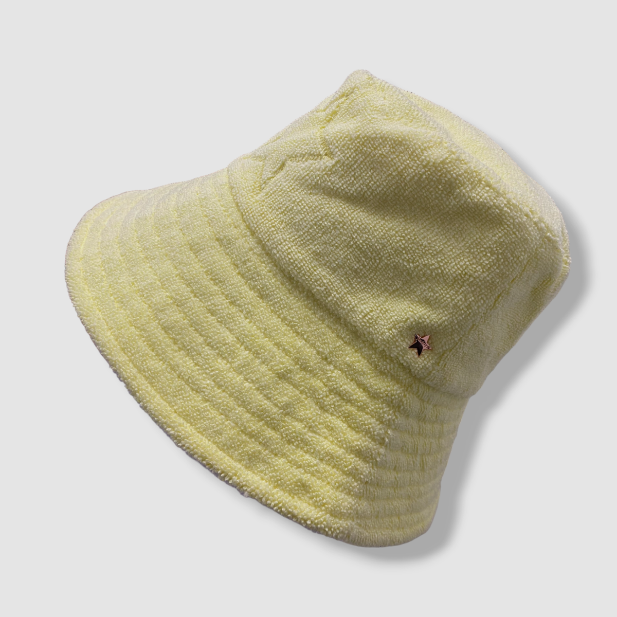 Jocelyn Women\'s Reversible Star Terry Bucket Hat Light Yellow O/S (MSRP $65) $65 Jocelyn Women main image 3