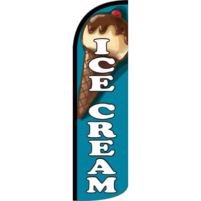 Ice Cream 3 ft X 11 1/2 ft Windless Swooper Flag