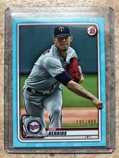 2020 Topps Bowman Baseball #32 Sky Blue Border JOSE BERRIOS /499