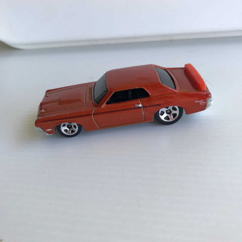 2009 Hot Wheels '69 Mercury Cougar Eliminator Orange Brown Malaysia - Image 4 of 4