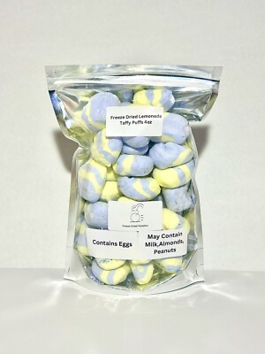 Freeze Dried Taffy Lemonade Saltwater Taffy Candy *4 Oz* Made Fresh