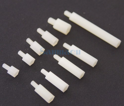 Lot50  Metric M3*0.5 mm/M4*0.7mm Metric  Hexagon Nylon Threaded Spacers NEW - Picture 2 of 3