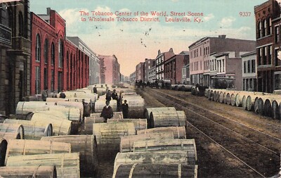 Tobacco Center , Street Scene Wholesale Tobacco District Louisville KY PM  1916