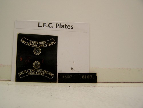 LFC LMS/BR Argyll & Sutherland Highlander 6107/46107 Namens- & Nummernschilder | Zustand: New