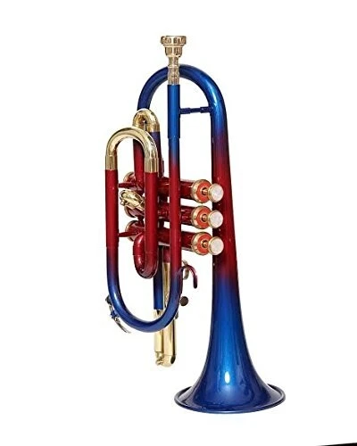 QUEENBRASS India Cornet, Bb, Multi Rápido CON Estuche Rígido y Boquilla BB LATÓN Foto 4 de 4