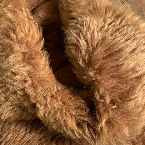 Vintage Penny Lane Shearling Sheepskin Coat Afghan 70s Fur Collar Trim 38 - Picture 16 of 20