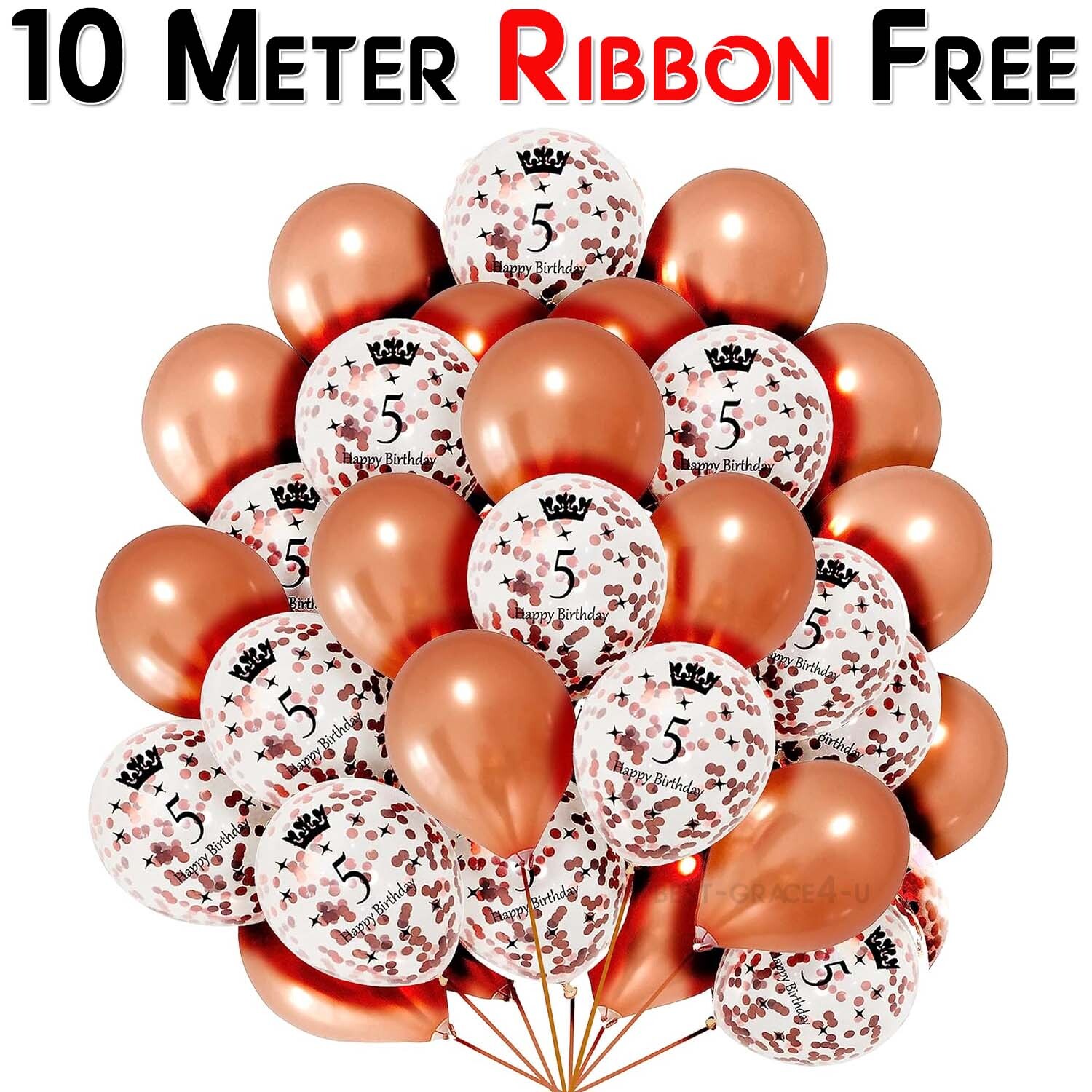 Rose Gold Age Birthday Balloons 16th 18th 21st 30th 40th Birthday