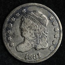 1831 Capped Bust Silver Half Dime VF E405 STMR