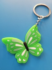 KEYRING Butterfly Bag Charm Green  White Keyring New A100