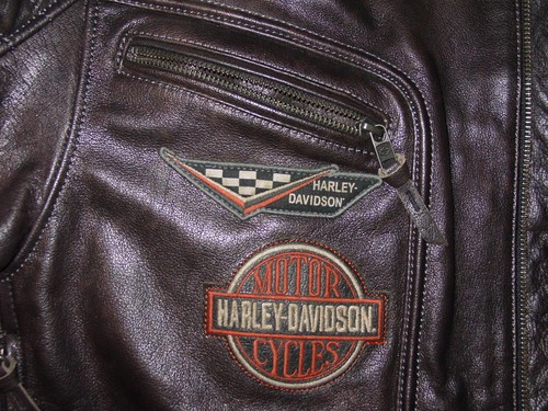 Chaqueta de cuero para motocicleta Harley Davidson Buffalo Hide Racing Eagle talla 3XL - Imagen 6 de 14
