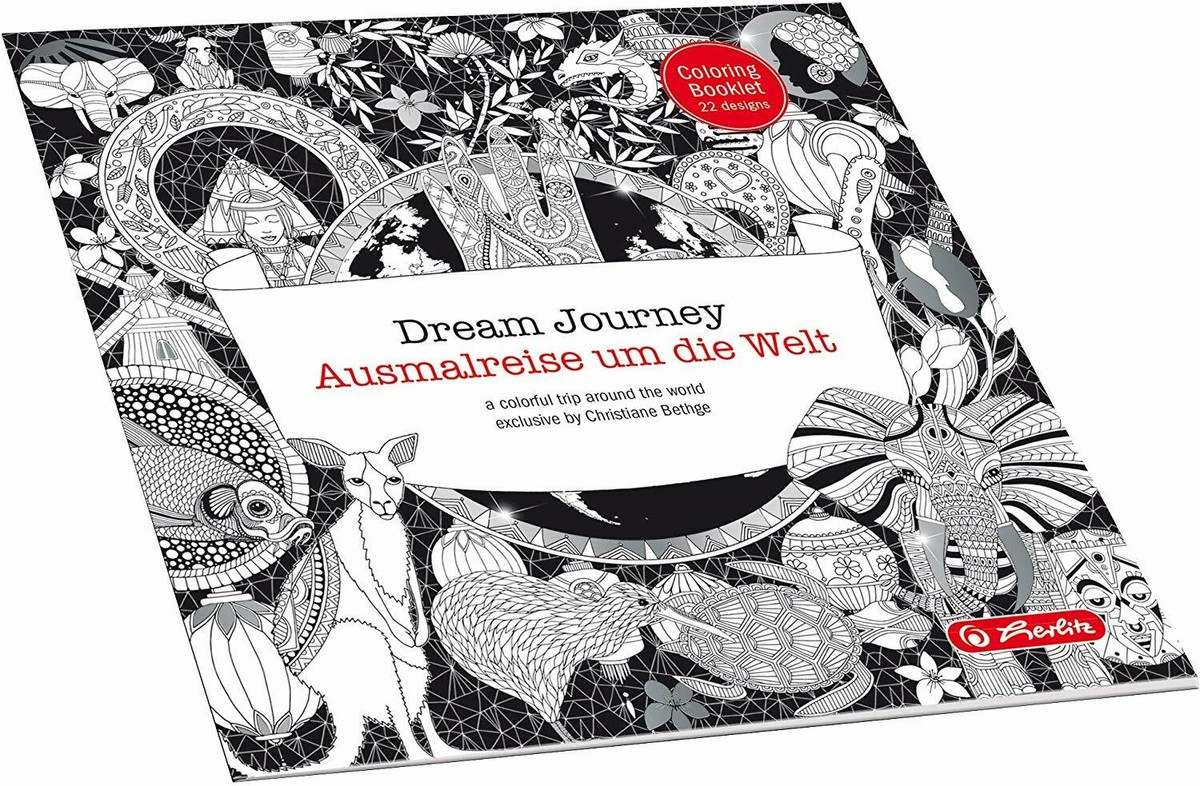 Herlitz Dream Journey Ausmalblock Für Erwachsene – 30 Blatt, 20x20 Cm, 170 G/m² Papier