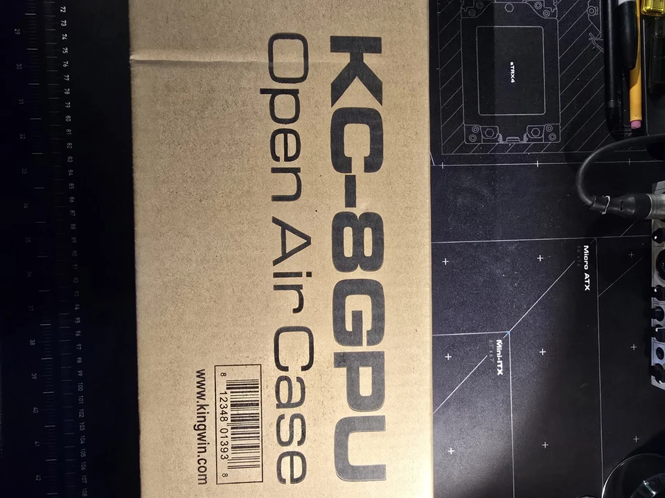 Kingwin KC-8GPU Open Air Case Stackable Black Aluminum Mining Rig Case - Image 2 of 4