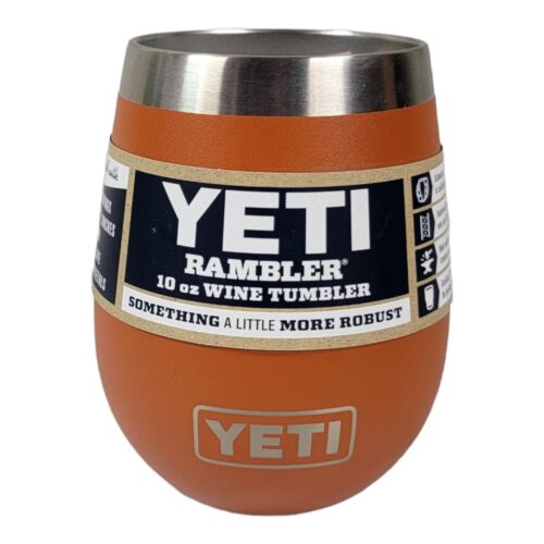 YETI Rambler 10 oz Wine Tumbler, Vacuum Insulated, Stainless Steel, Clay - Picture 1 of 6