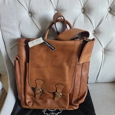 MEDICI FIRENZE ITALY FLORENCE GENUINE LEATHER BROWN BACKPACK NWT