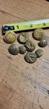 OLD ANTIQUE VINTAGE CIVIL WAR EAGLE BUTTON LOT & PENNSYLVANIA PA MILITIA BUTTON