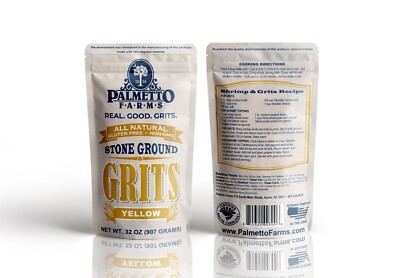Palmetto Farms Yellow Grits Non-GMO Gluten Free WE ARE THE MANUFACTURER! Polenta
