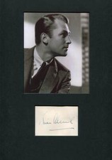 ACTOR Brian Aherne autograph, signed card mounted