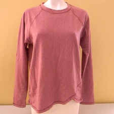 Danskin Women's Active Raglan Sleeve Crossover Top/Shirt Size S Dusty Rose