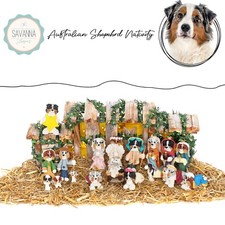 Set Natività per Cani Pastore Australiano - Regalo Amante dei Cani Fatto a Mano di SAVANNASHOPS
