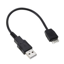 9-Pin USB Motherboard Male Header to Single USB Type A Male Cable 7.8inch