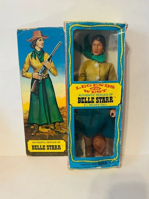 Figura Belle Starr Empire De Colección 1975 Leyendas Vaquero del Oeste Excel Caja Juguete 9.5" RARA Foto 2 de 4