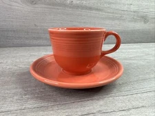 Fiesta Ware Homer Laughlin Paprika Teacup & Saucer Set