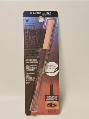 Maybelline New York Hyper Easy No Slip Pencil Eyeliner Makeup, Deep Brown 002