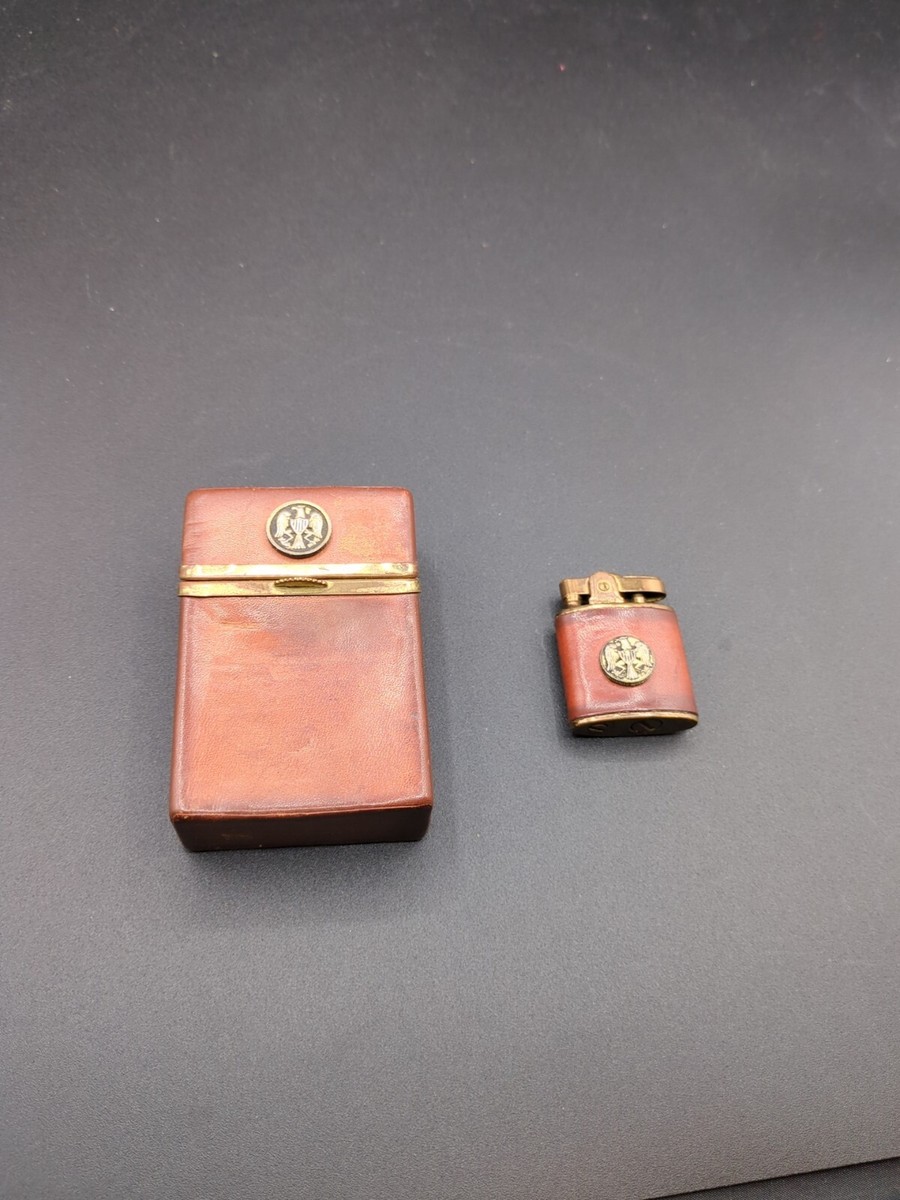 cigarette case and lighter set Vintage Buxton Cigarette Case And Lighter Set