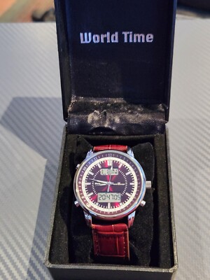 BNIB Mens World Time Ani-Digi Quartz Chrono Watch - TMG3132.  New  .  Unworn 