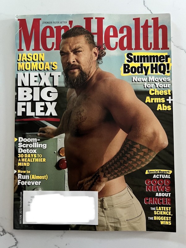 MEN’S HEALTH Magazine May June 2023 Jason Momoa Cover Summer Body Chest Arms NEW
