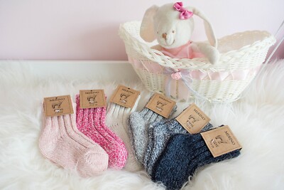 Kinder Merino Socken, natürliche Merinowolle, Babysocken, handgefertigt, weich und warm