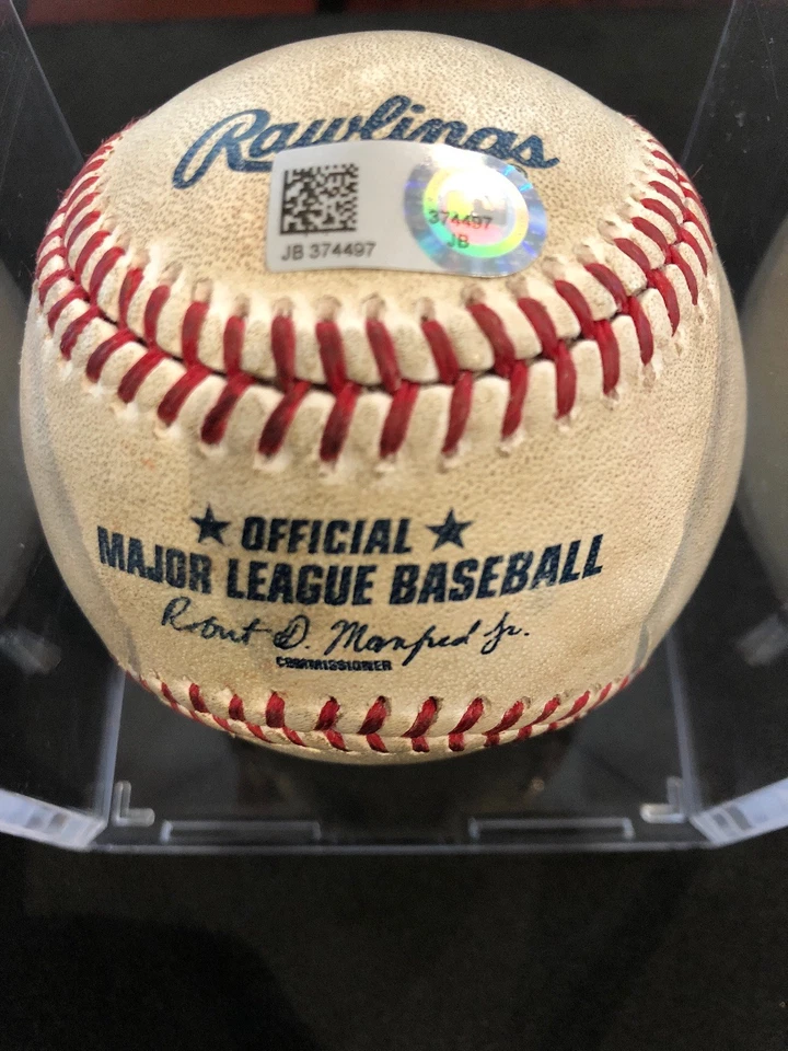 David Ortiz MLB Game Used Autographed Ball 5/20/16 Indians vs Boston - Image 2 of 4