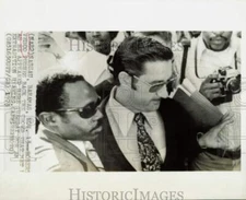 1973 Press Photo Robert Vesco arrives at extradition hearing in Bahamas