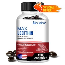 Max Lecithin -1200 Mg - Non-GMO- 30/60/120 Capsules-Regulate blood lipids