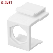 100 Pcs Blank Keystone Jack Insert Filler For F Type Connector Snap In White