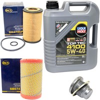 MotoröL Filter Set 5W40 5Liter + ÖLablassschraube FüR Renault Twingo Clio Kangoo